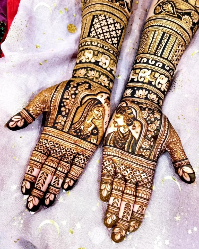 lotus mehndi design bridal wedding
