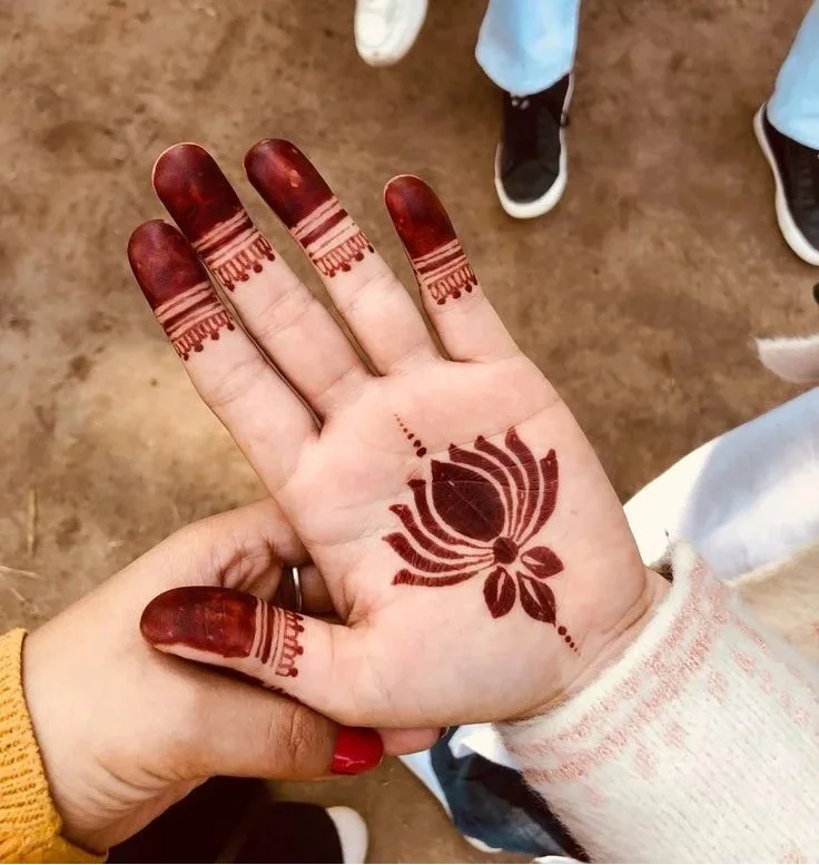 lotus mehndi design eid festivals