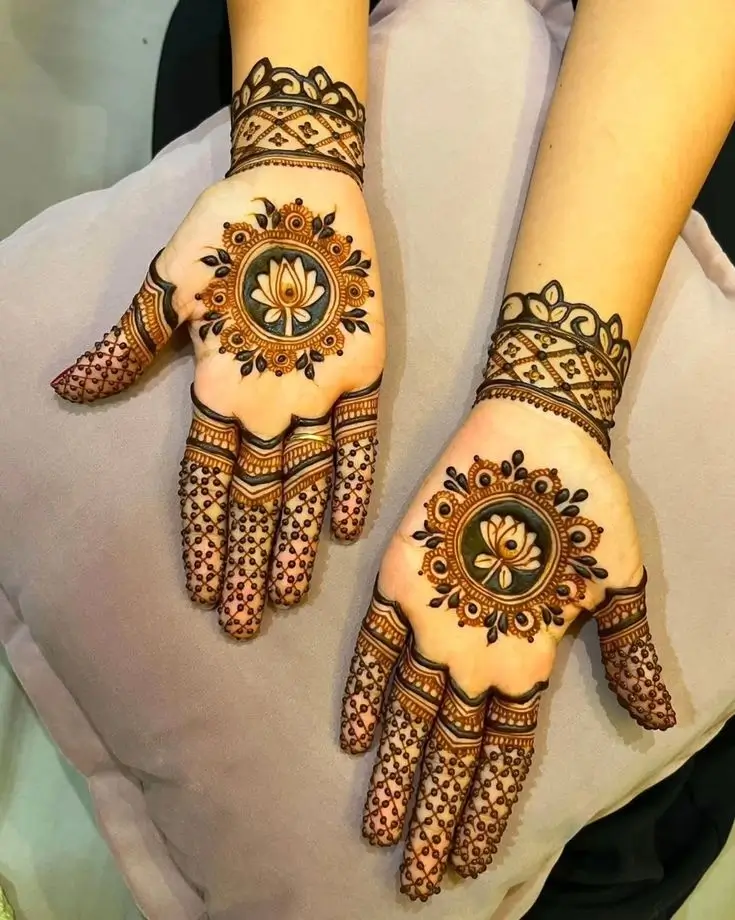 Center Flower Mandala Mehndi Design