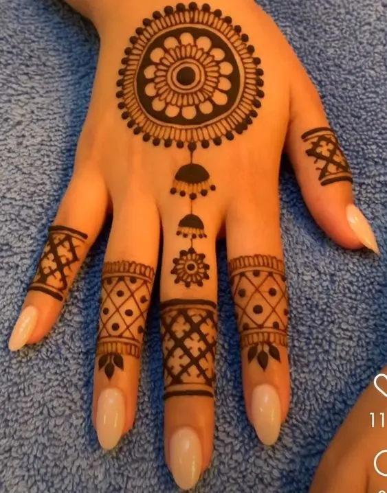 Jhumki (Earring) Mandala Mehndi Design