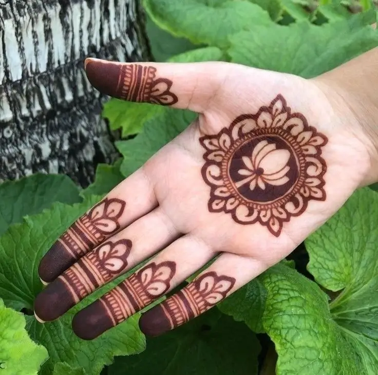 Lotus Flower Mandala Mehndi Design