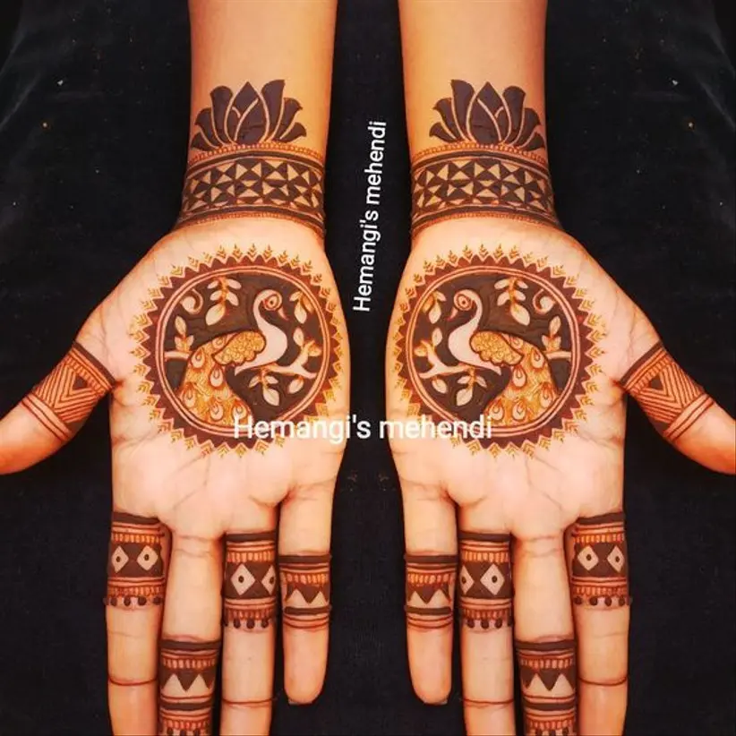 Peacock Mandala Mehndi Design