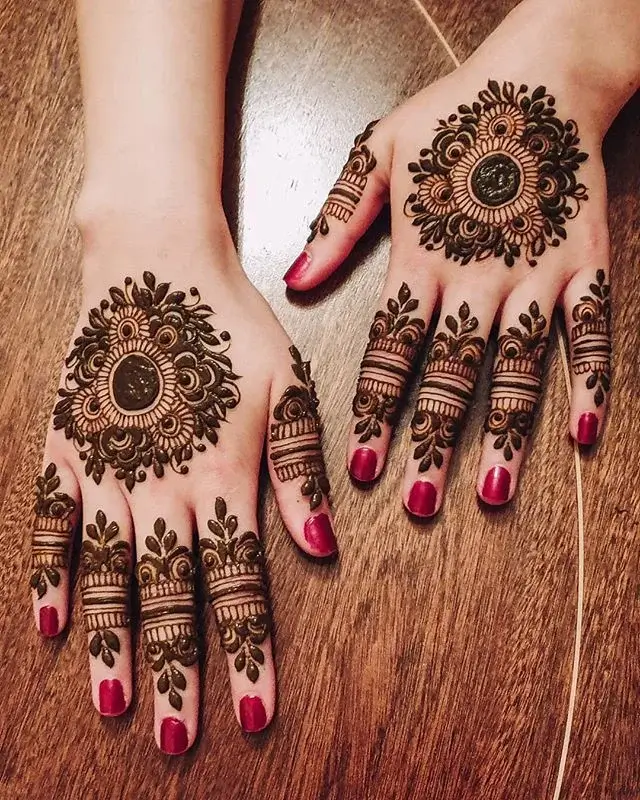 Backhand mandala Mehendi Design