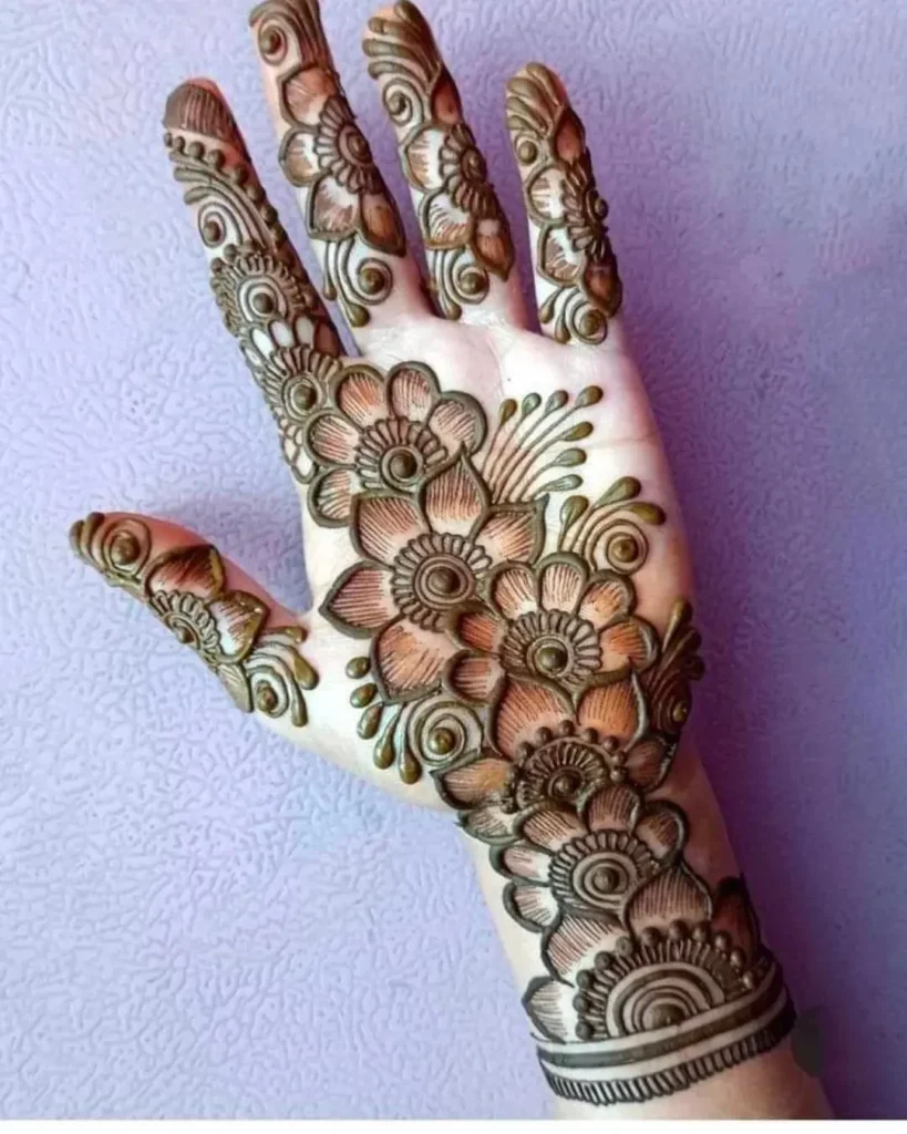 Beautiful Floral Mehndi Design