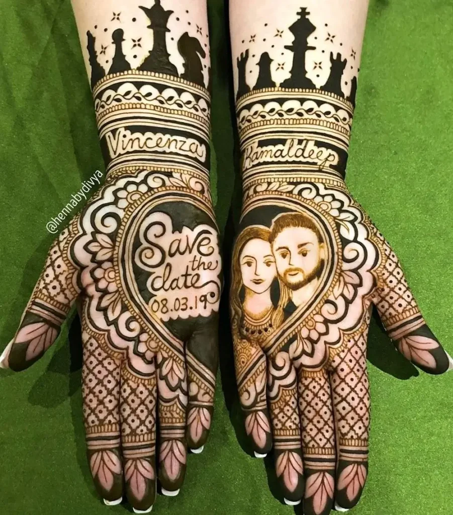 Dulha and Dulhan Mehndi Design