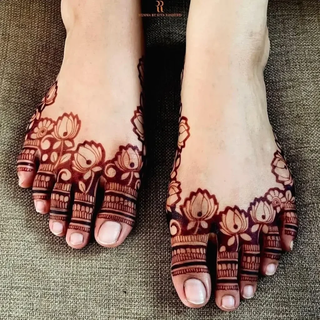 Floral Feet Mehndi Design