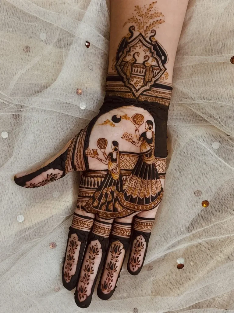 60+ Modern Mehndi Designs for Karwa Chauth (2026) 55 Full Hand Karwa Chauth Mehndi Designs