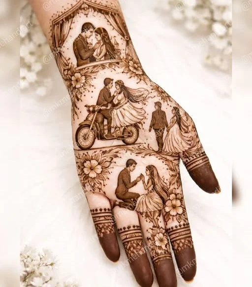 Love Story Mehandi Design
