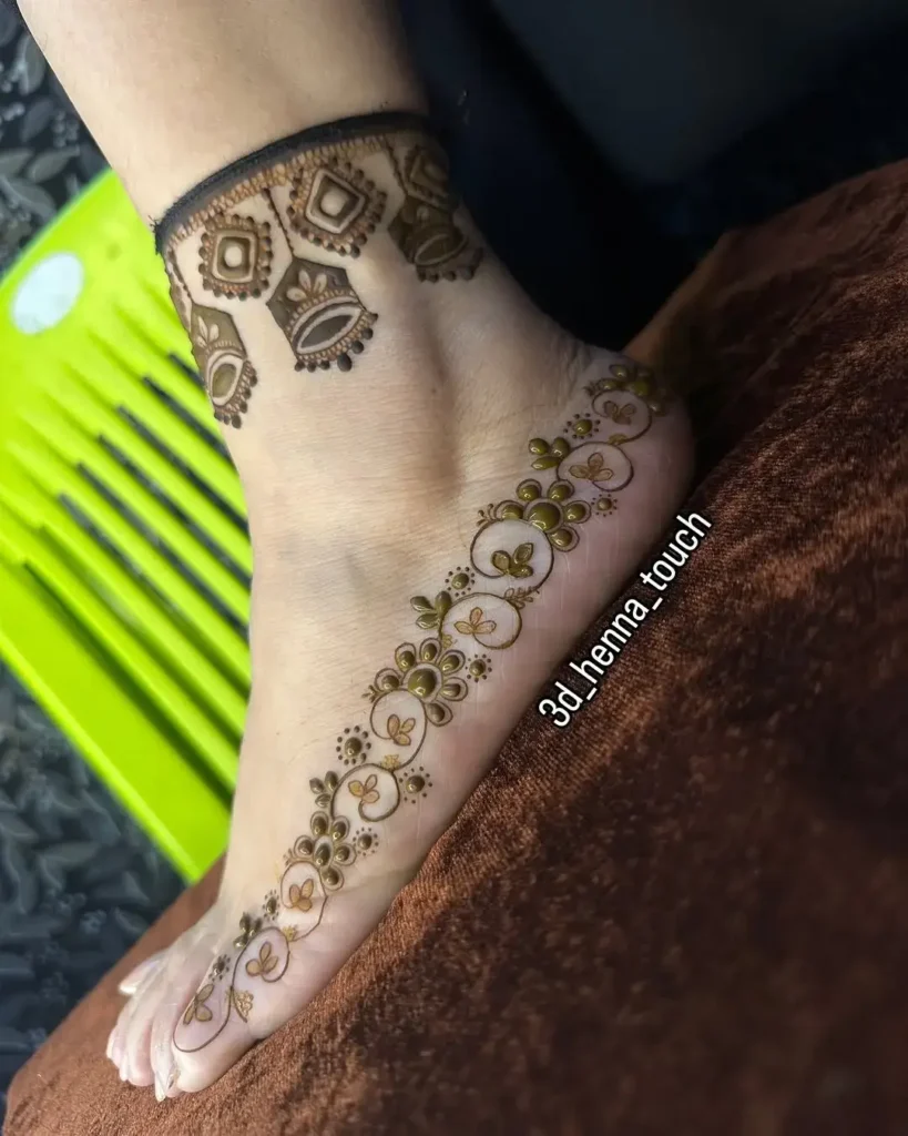 60+ Modern Mehndi Designs for Karwa Chauth (2026) 28 Minimal Toe Mehndi Design Trend for Festive Feet