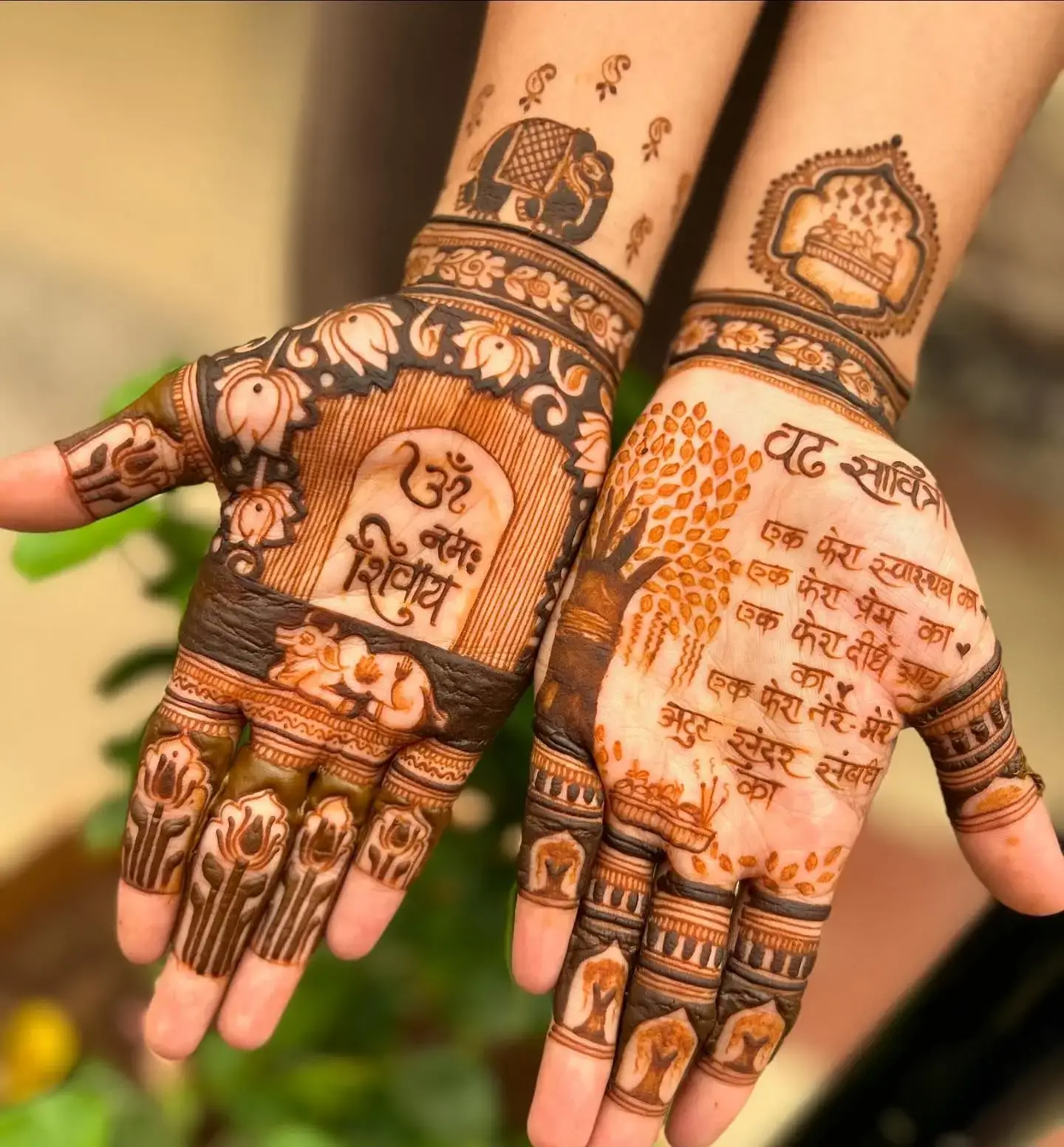 60+ Modern Mehndi Designs for Karwa Chauth (2026) 7 Simple Om Namah Shivaye Mehndi Design for Karwa Chauth