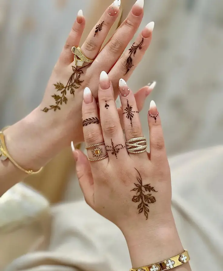 Statement rings Mehndi Design