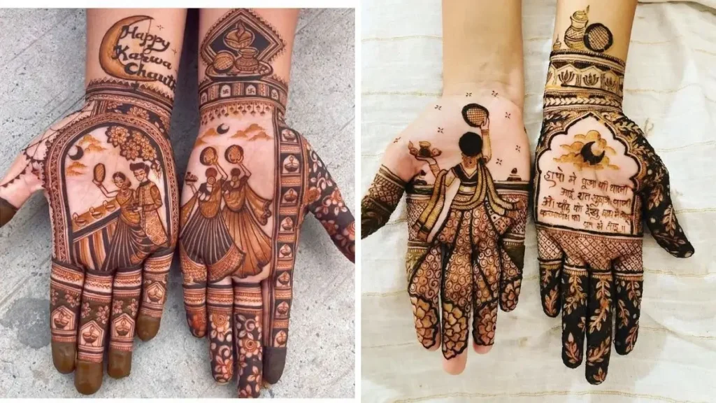60+ Modern Mehndi Designs for Karwa Chauth (2026) 3 karwa chauth mehndi design