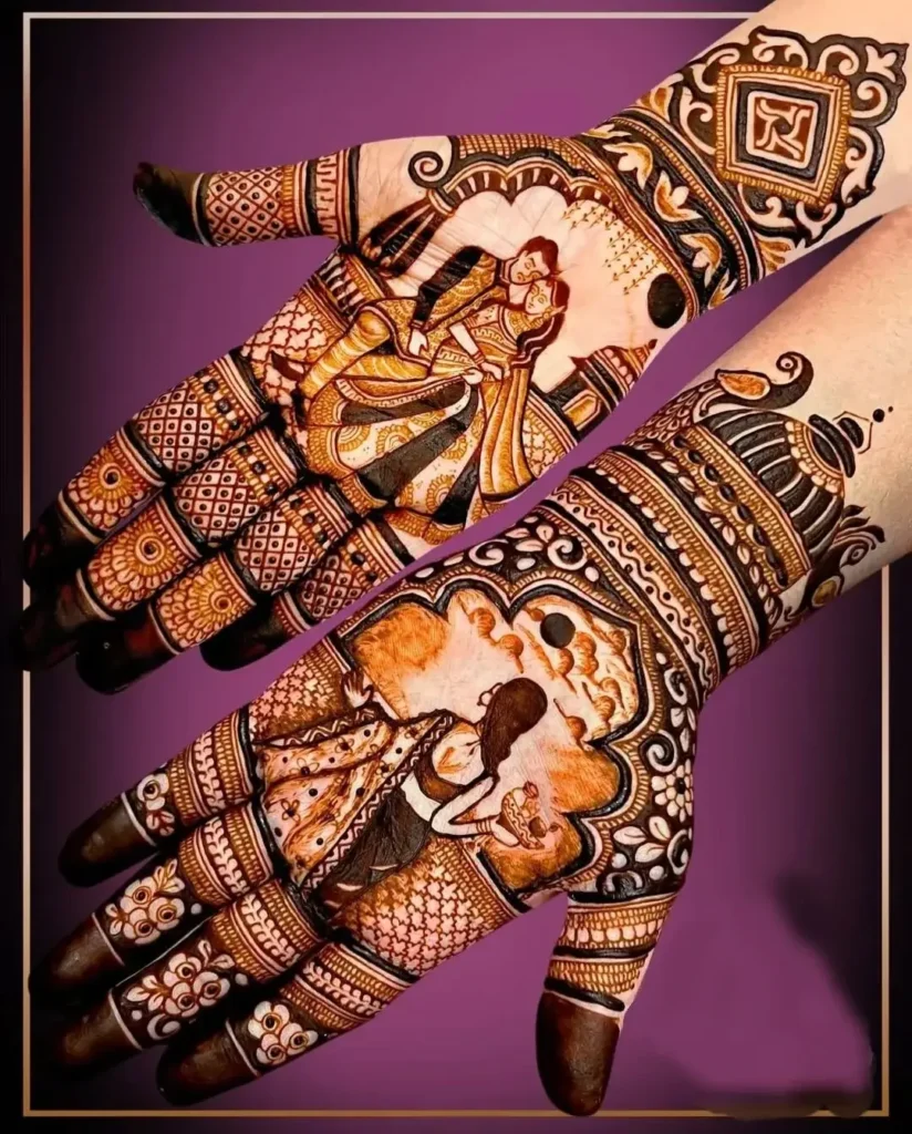 60+ Modern Mehndi Designs for Karwa Chauth (2026) 37 karwa chauth mehndi designs