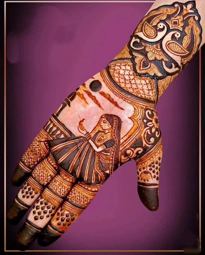 60+ Modern Mehndi Designs for Karwa Chauth (2026) 17 mehndi design full hand karwa chauth