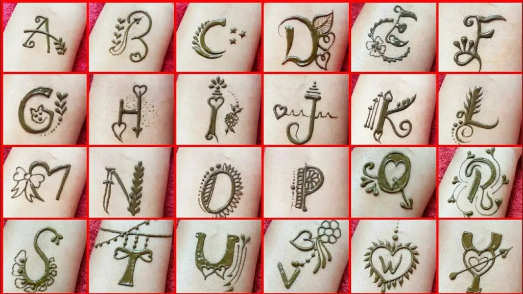 50+ Best Groom Mehndi Design for Boys and Men in 2026 17 Alphabet Mehandi Design