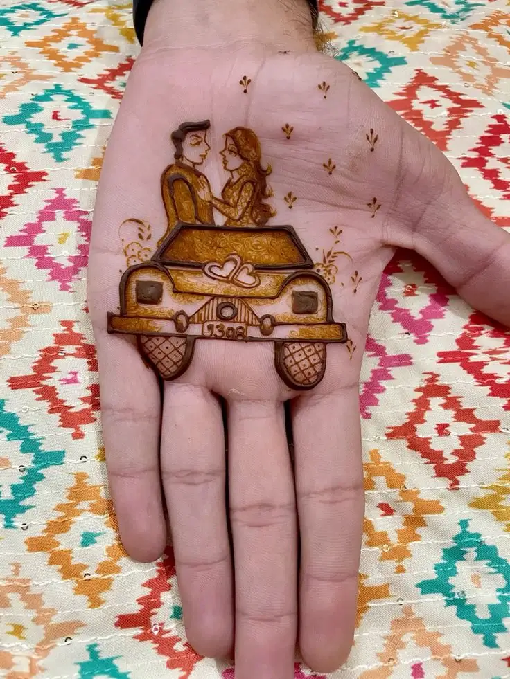 50+ Best Groom Mehndi Design for Boys and Men in 2026 11 Caricature Mehandi Design
