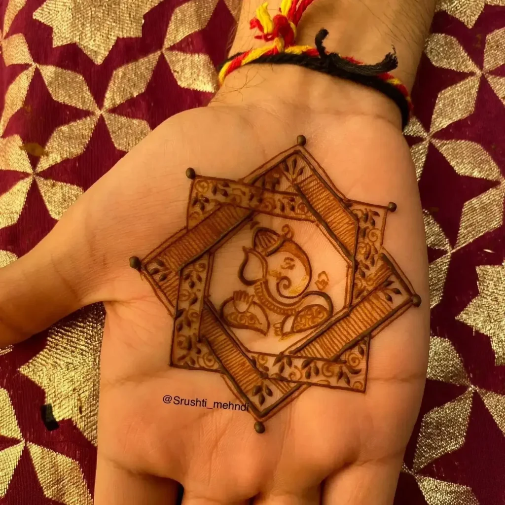 50+ Best Groom Mehndi Design for Boys and Men in 2026 54 Ganpati Groom Mehandi Design