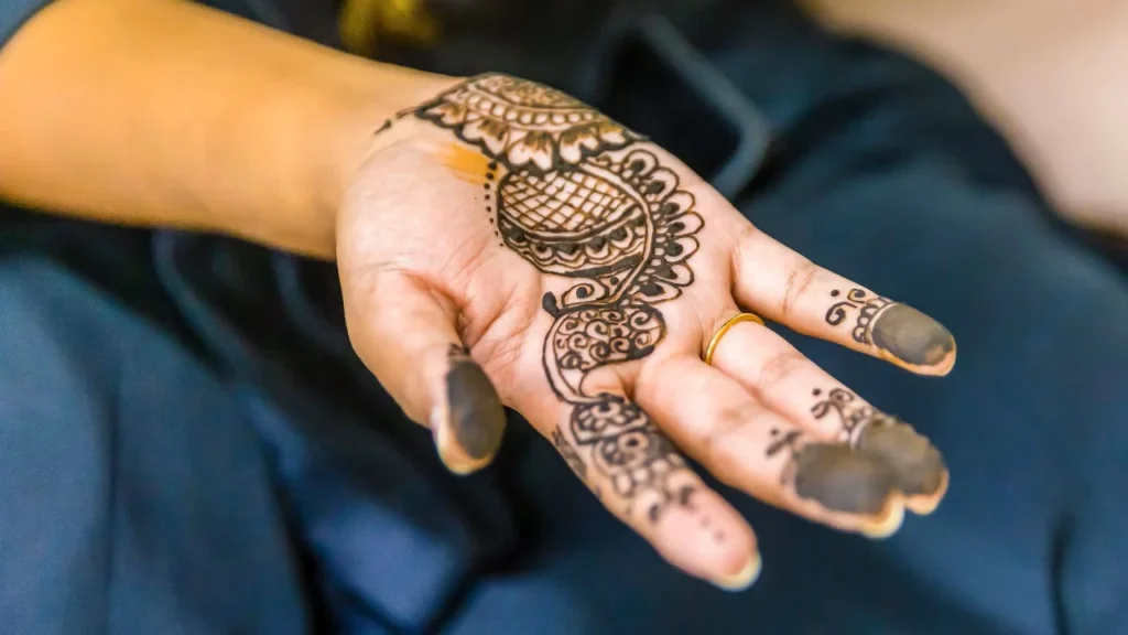 50+ Best Groom Mehndi Design for Boys and Men in 2026 35 Half-Hand Minimal Groom Mehndi Design