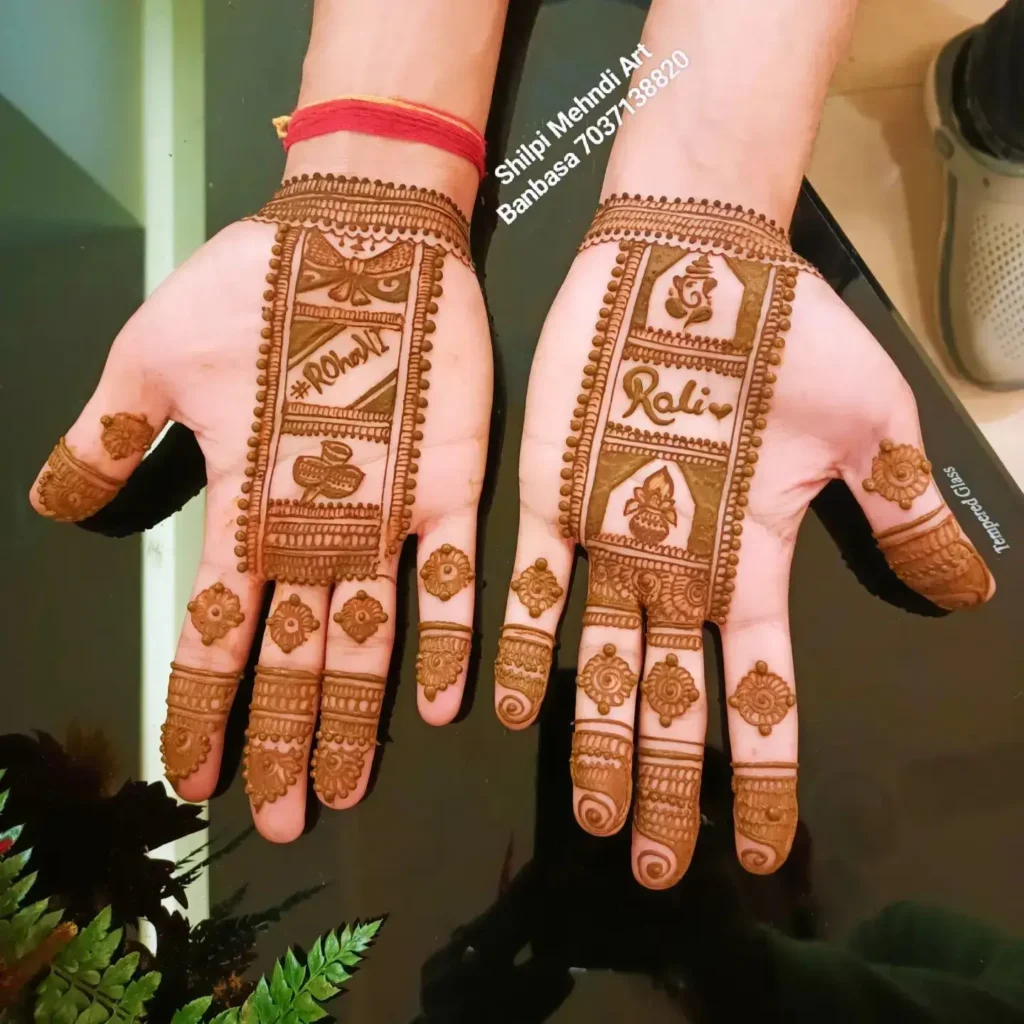 50+ Best Groom Mehndi Design for Boys and Men in 2026 57 Panelled Groom Mehndi Art