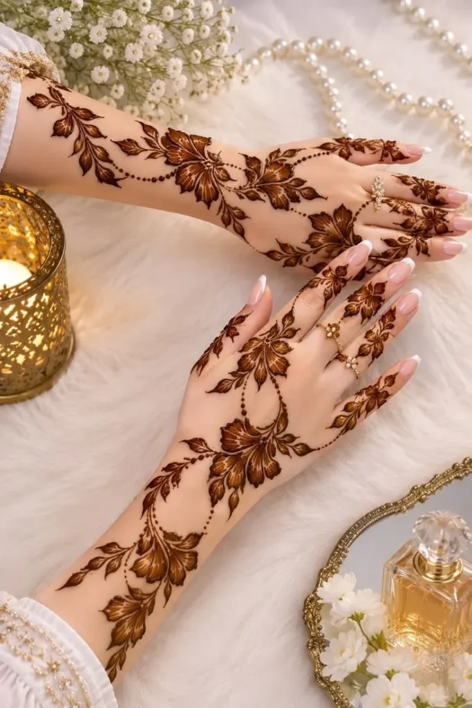 arabic bel mehndi design
