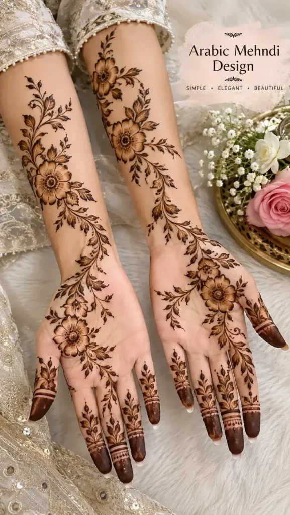 bel that ends in a paisley arabic mehndi design