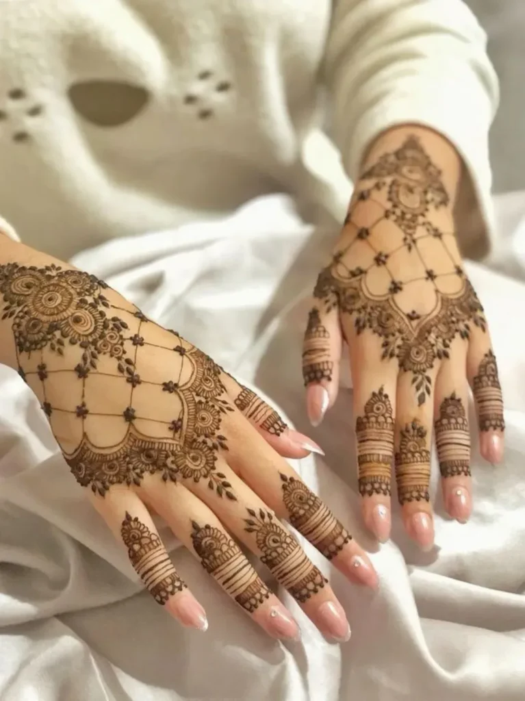 60+ Stylish Back Hand Mehndi Designs You Must Try in 2026! 60 bridesmaid back hand mehndi designs