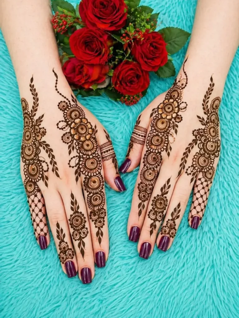 60+ Stylish Back Hand Mehndi Designs You Must Try in 2026! 4 classic arabic bail back hand mehndi design
