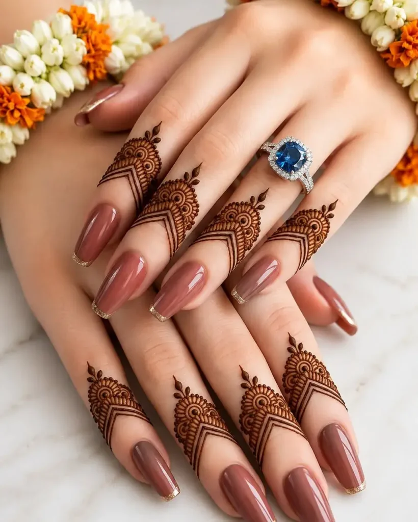 Finger Mehndi Design: 40+ Ideas for When the Event Is Tomorrow 2 easy simple finger mehndi design