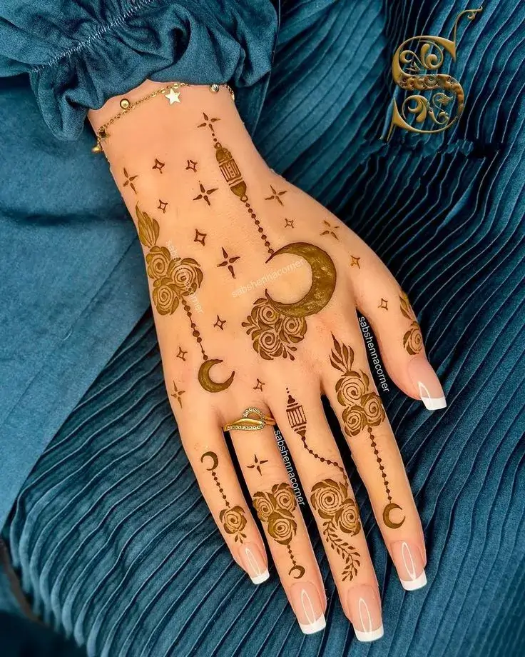 Finger Mehndi Design: 40+ Ideas for When the Event Is Tomorrow 54 eid and chand raat finger mehndi design