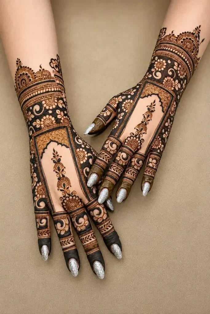 engagement design with space for the ring arabic mehndi designs