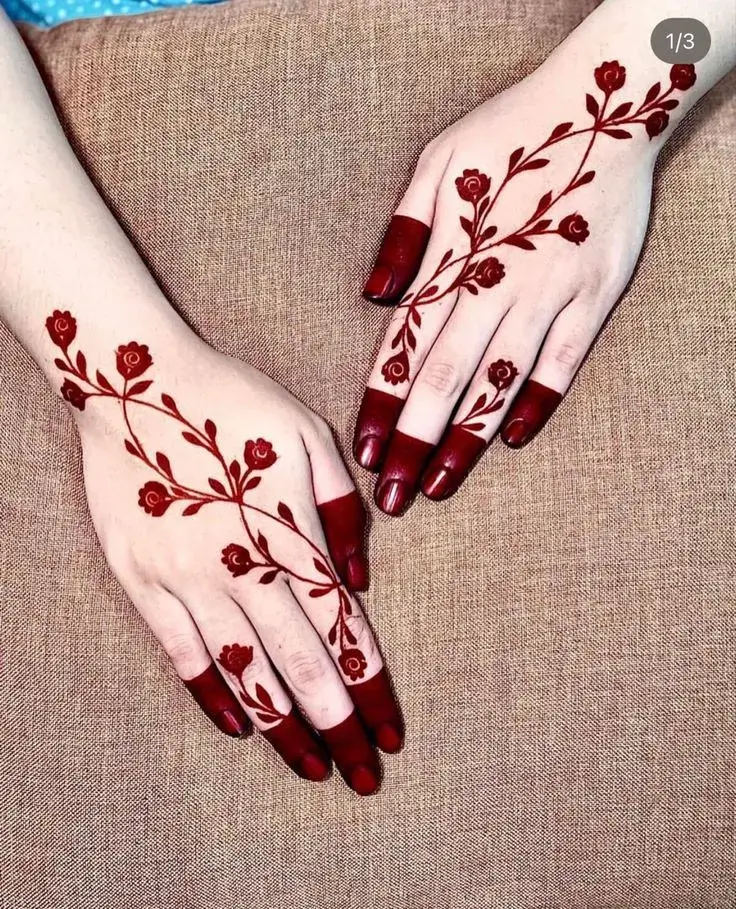 finger mehndi design