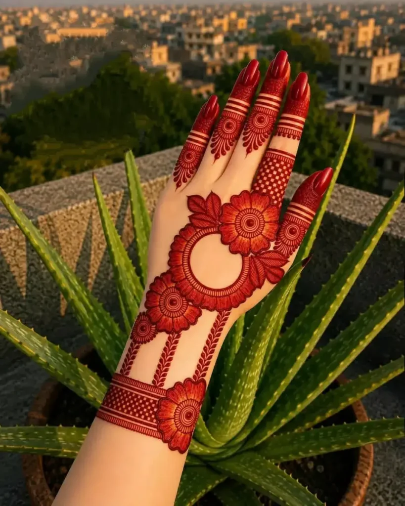 60+ Stylish Back Hand Mehndi Designs You Must Try in 2026! 36 floral jaali back hand mehndi design