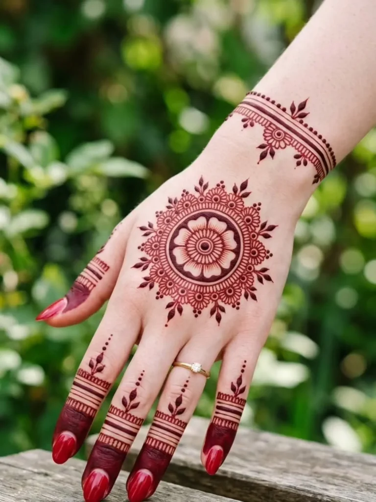 60+ Stylish Back Hand Mehndi Designs You Must Try in 2026! 23 full mandala back hand mehndi designs