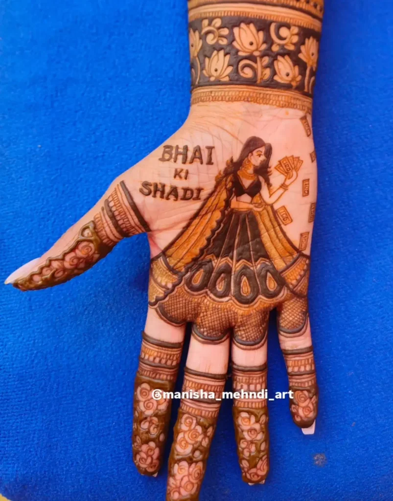 50+ Best Groom Mehndi Design for Boys and Men in 2026 63 groom sister mehndi design