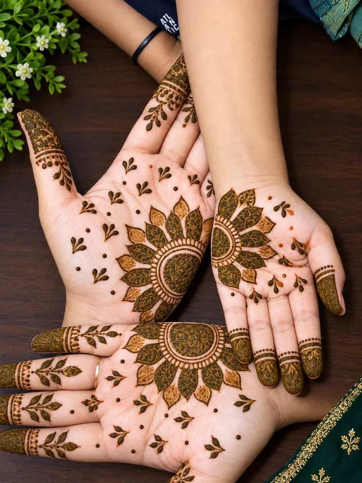 half-round wrist arabic mehndi designs