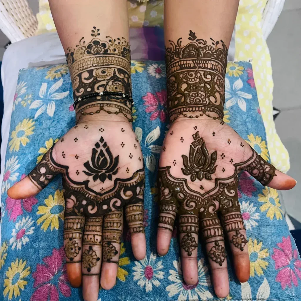 lotus flower mehndi design