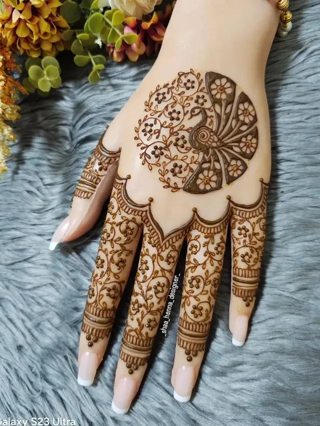 mandala and vine mix arabic mehndi designs