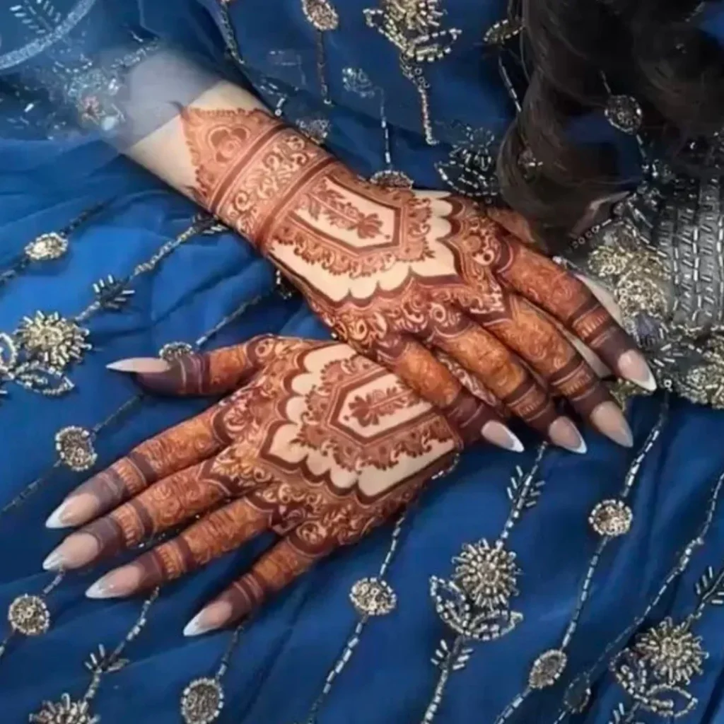 60+ Stylish Back Hand Mehndi Designs You Must Try in 2026! 53 ombre henna back hand mehndi designs