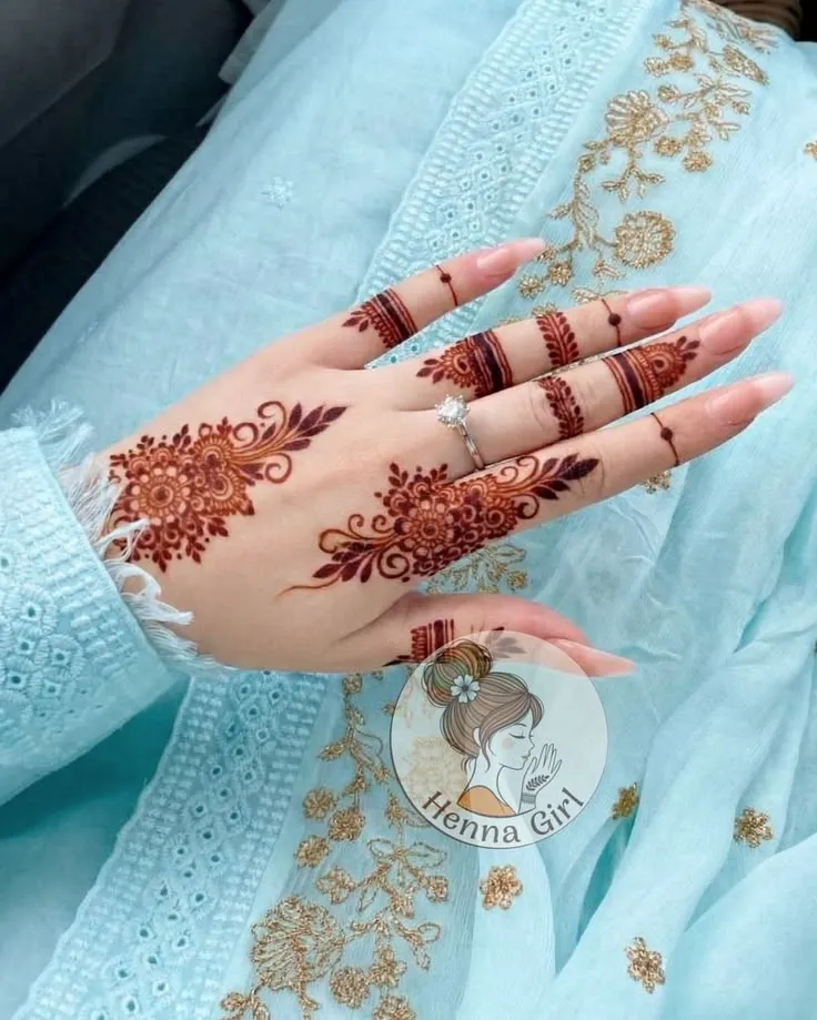 Finger Mehndi Design: 40+ Ideas for When the Event Is Tomorrow 19 one finger and two finger mehndi designs