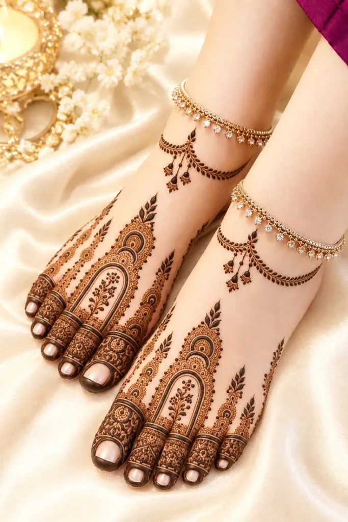 40+ Foot and Leg Mehndi Designs: Easy, Simple & Bridal Look for 2026 55 oppana bridal foot and leg mehndi designs