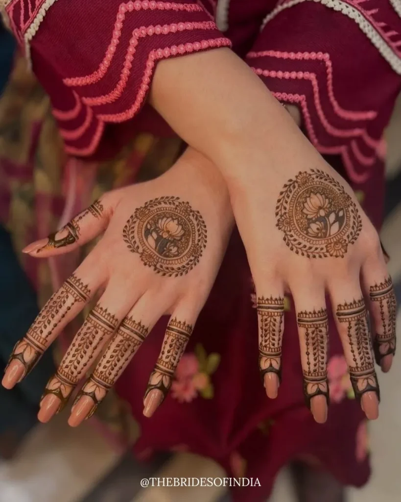 60+ Stylish Back Hand Mehndi Designs You Must Try in 2026! 43 reverse negative space back hand mehndi designs