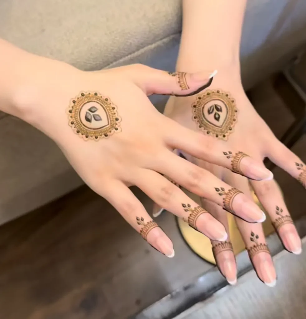 Finger Mehndi Design: 40+ Ideas for When the Event Is Tomorrow 20 ring finger band with a mini mandala mehndi designs