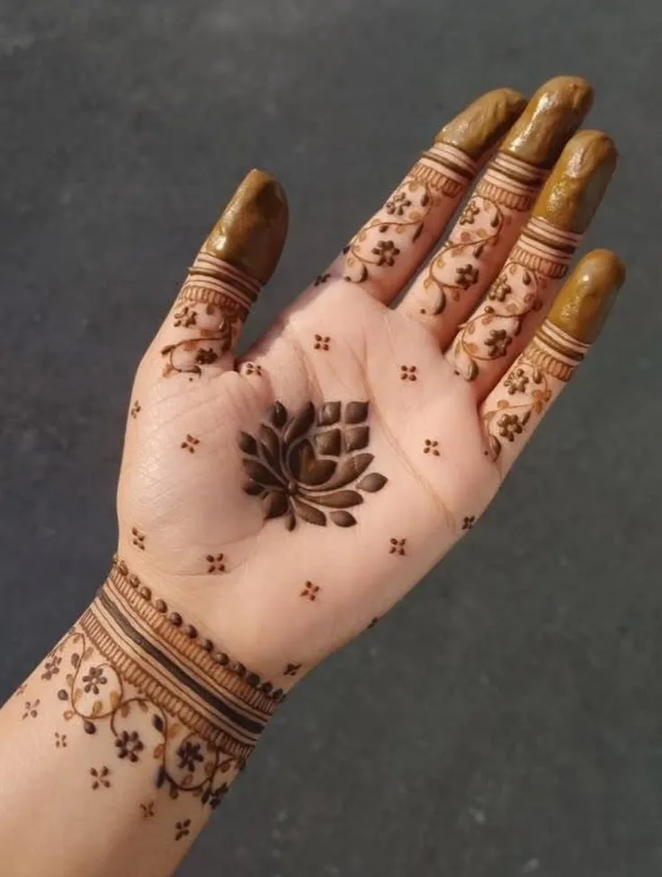 Small and Minimal Arabic Mehndi Designs