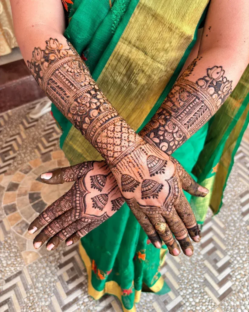 60+ Stylish Back Hand Mehndi Designs You Must Try in 2026! 14 traditional bharwa back hand mehndi designs