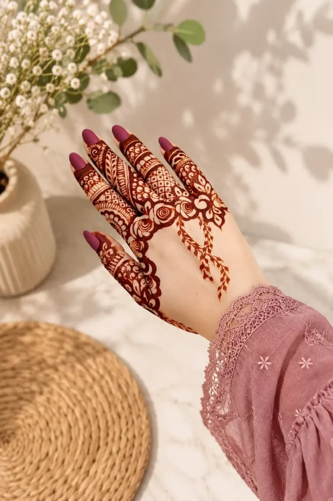 Finger Mehndi Design: 40+ Ideas for When the Event Is Tomorrow 42 Traditional Finger Mehndi Design