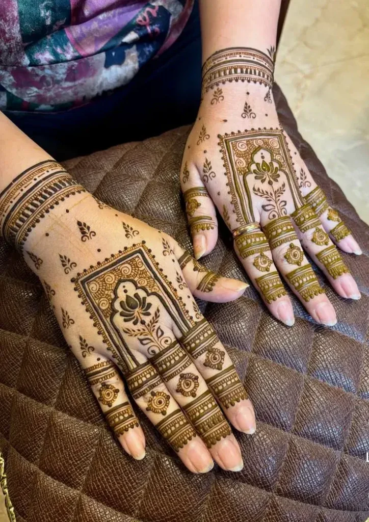 window-inspired jharokha arabic mehndi designs