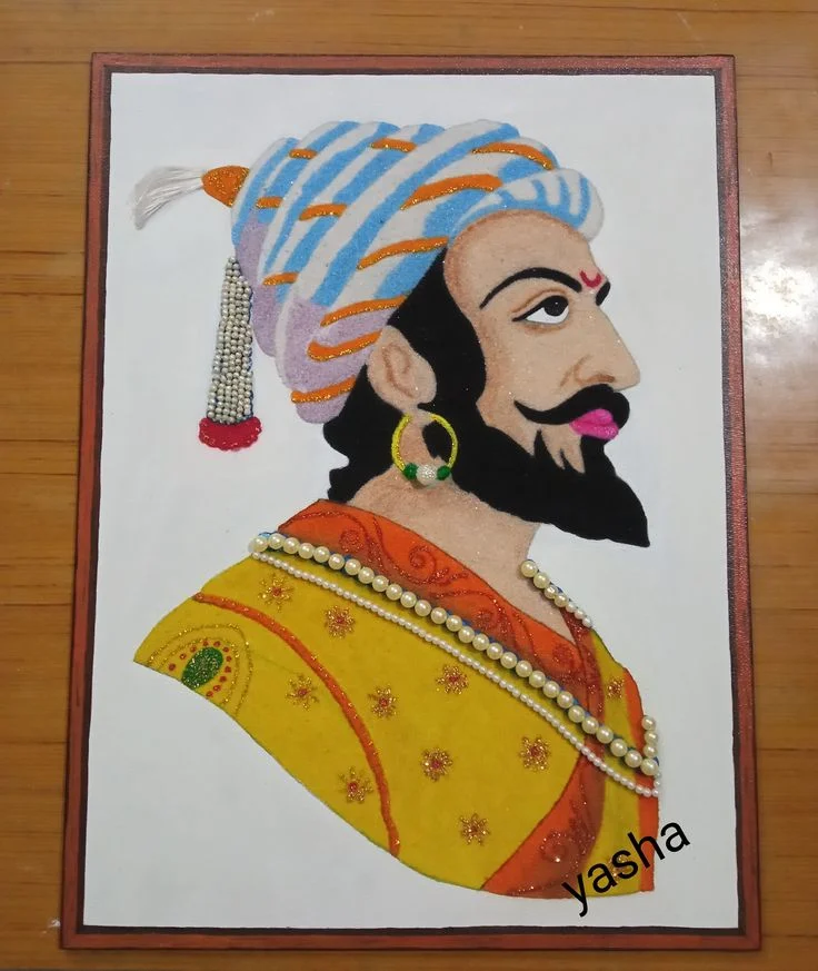 100+ Attractive Rangoli Designs: Create Stunning Art in Minutes 49 Chhatrapati Shivaji Maharaj Rangoli