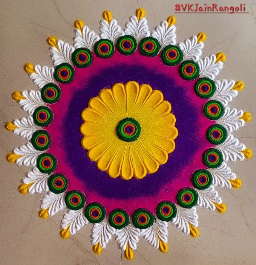100+ Attractive Rangoli Designs: Create Stunning Art in Minutes 28 Circle Rangoli Design