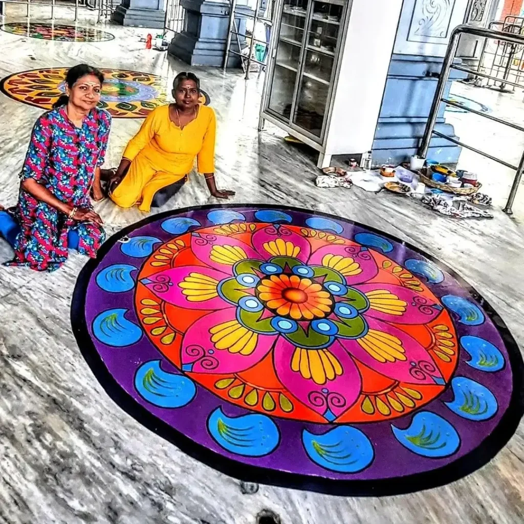 100+ Attractive Rangoli Designs: Create Stunning Art in Minutes 72 Floor Painting Rangoli Design