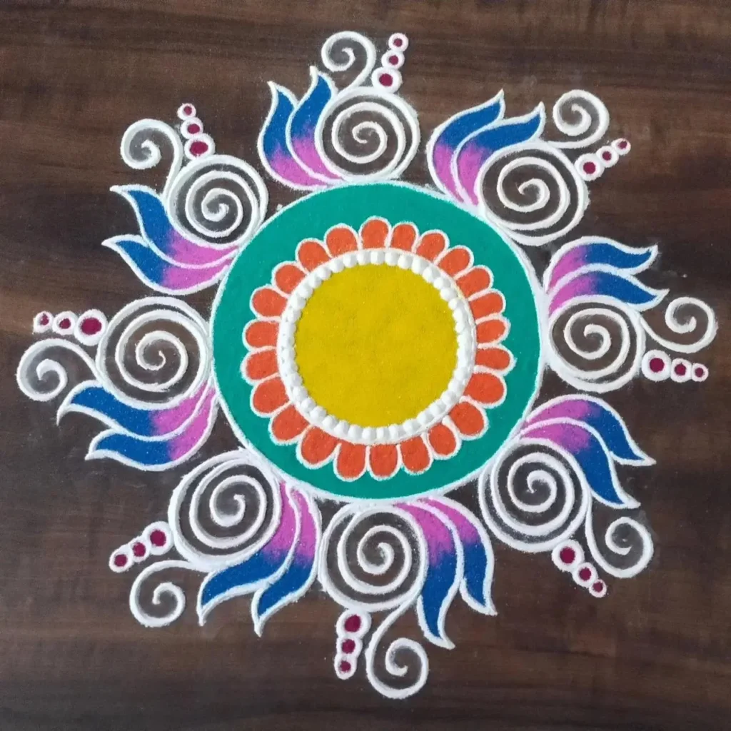 100+ Attractive Rangoli Designs: Create Stunning Art in Minutes 8 Free Hand Simple Rangoli Designs